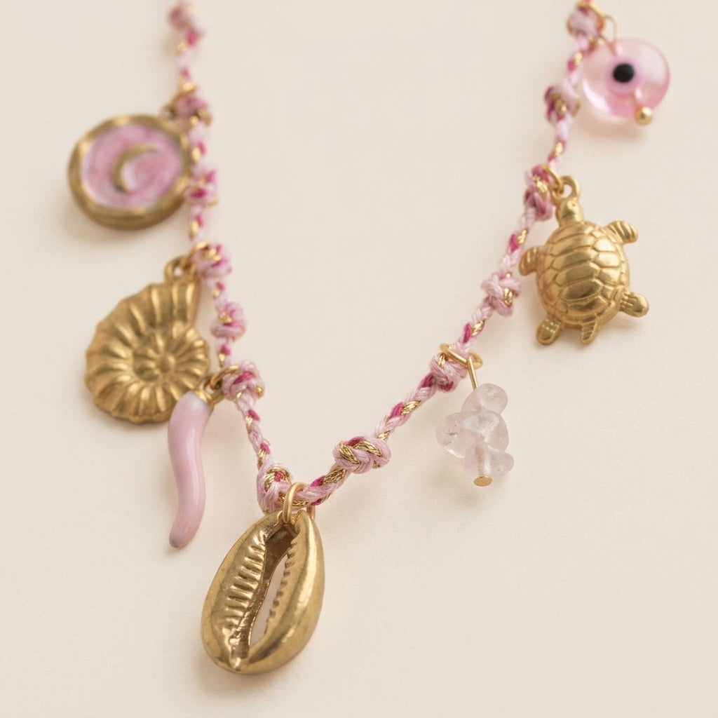 Pink Charm Necklace