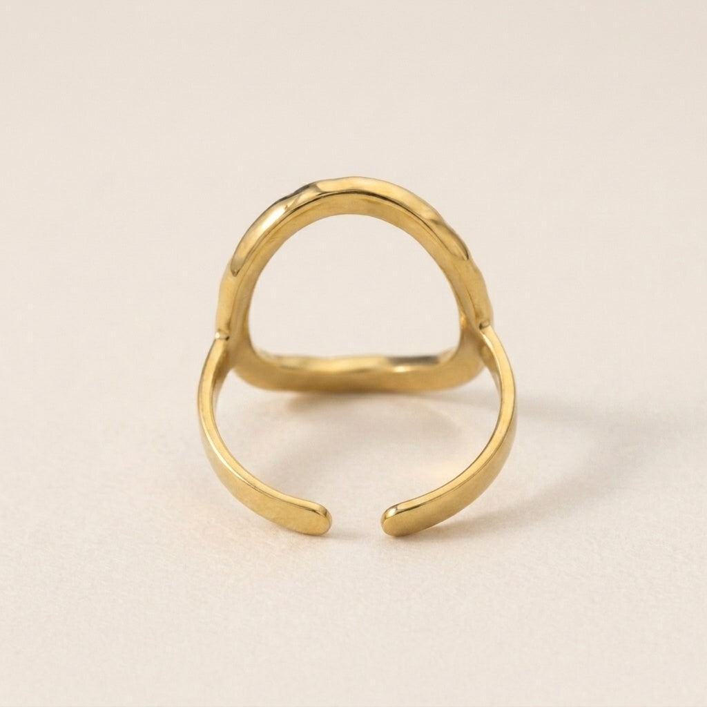 Crinkled Open Texture Ring