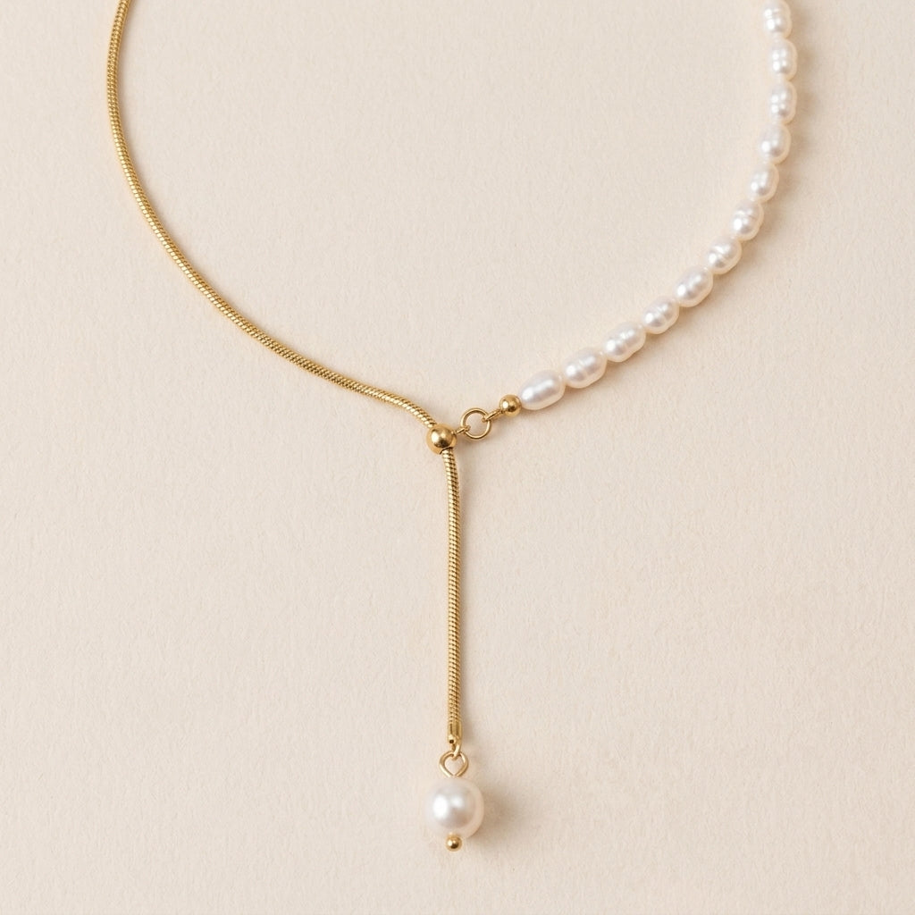 Half Pearl Necklace