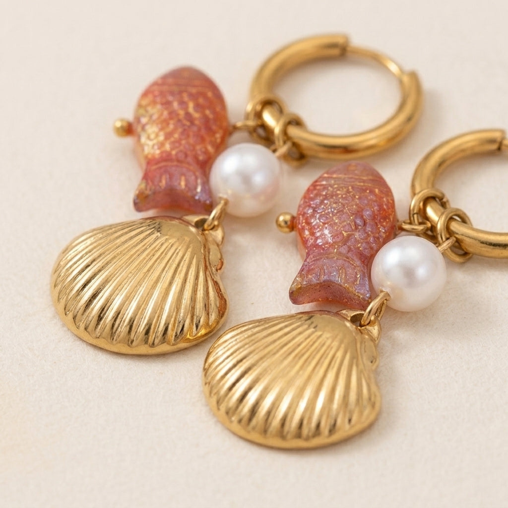 Shell & Fish Earrings