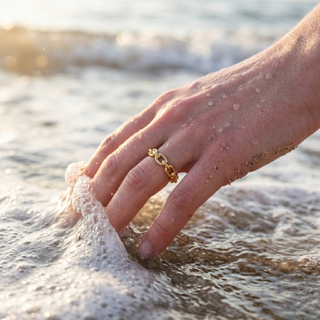 Gold Link Ring