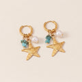 Starfish & Stone Earrings