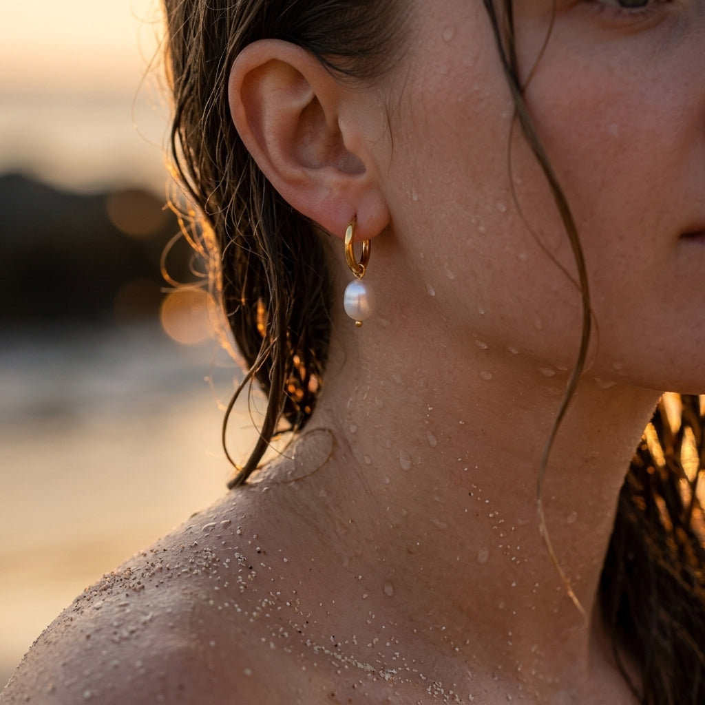 Minimalist Pearl Earrings