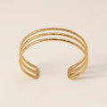 Three-Layer Wave Bangle Bracelet