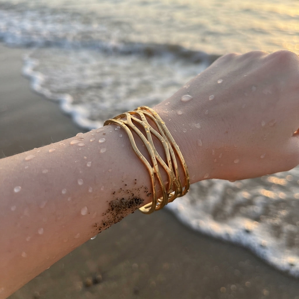 Wave Line Hollow Bracelet