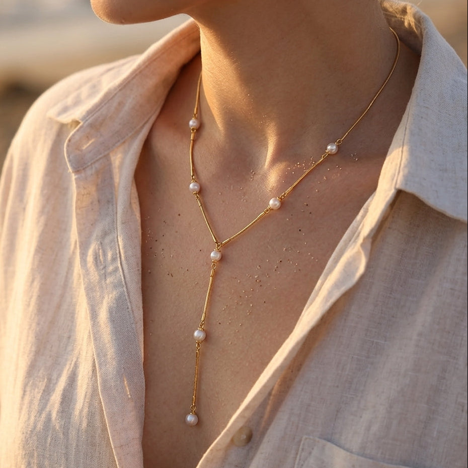 Long Pearl Necklace