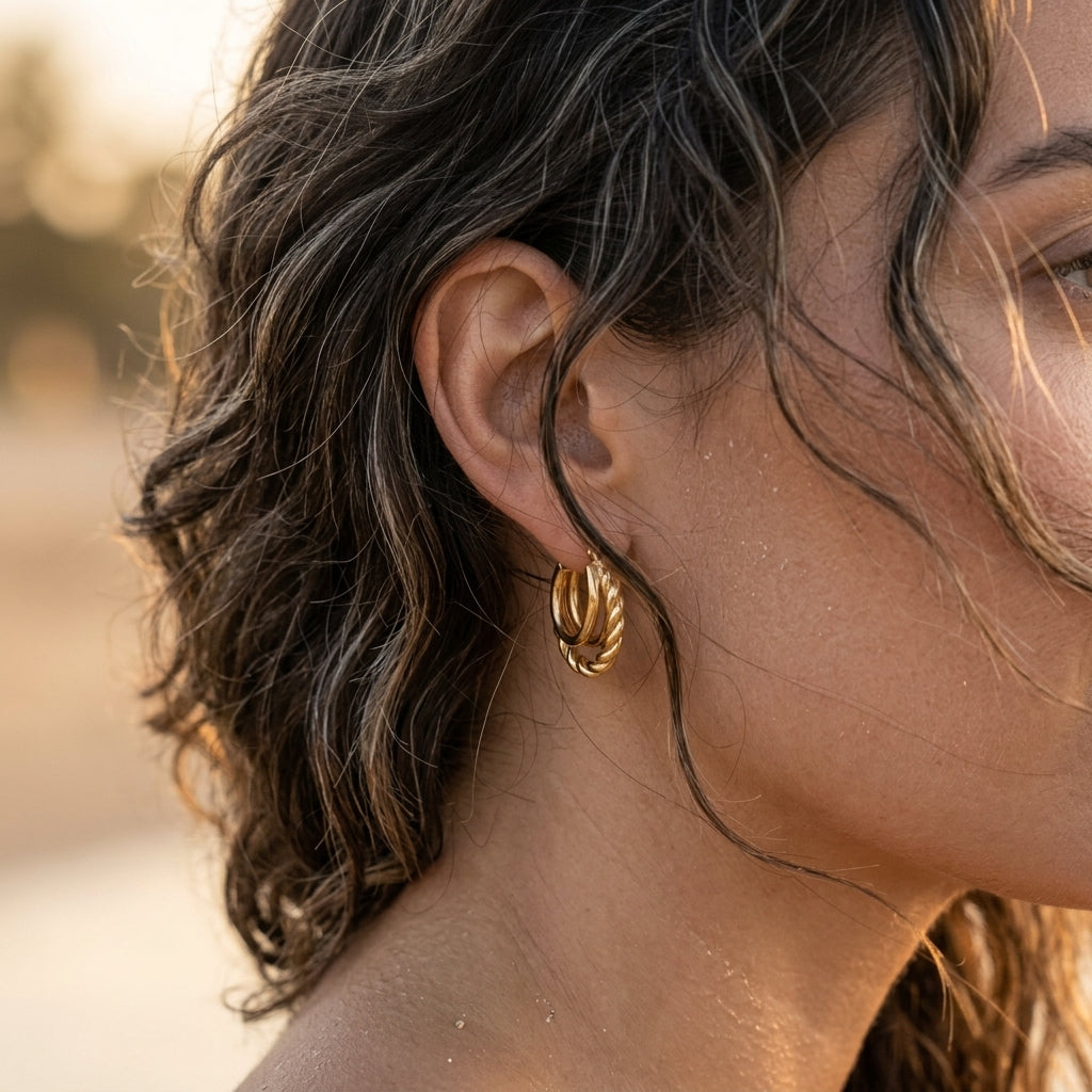 Twisted Loop Earrings