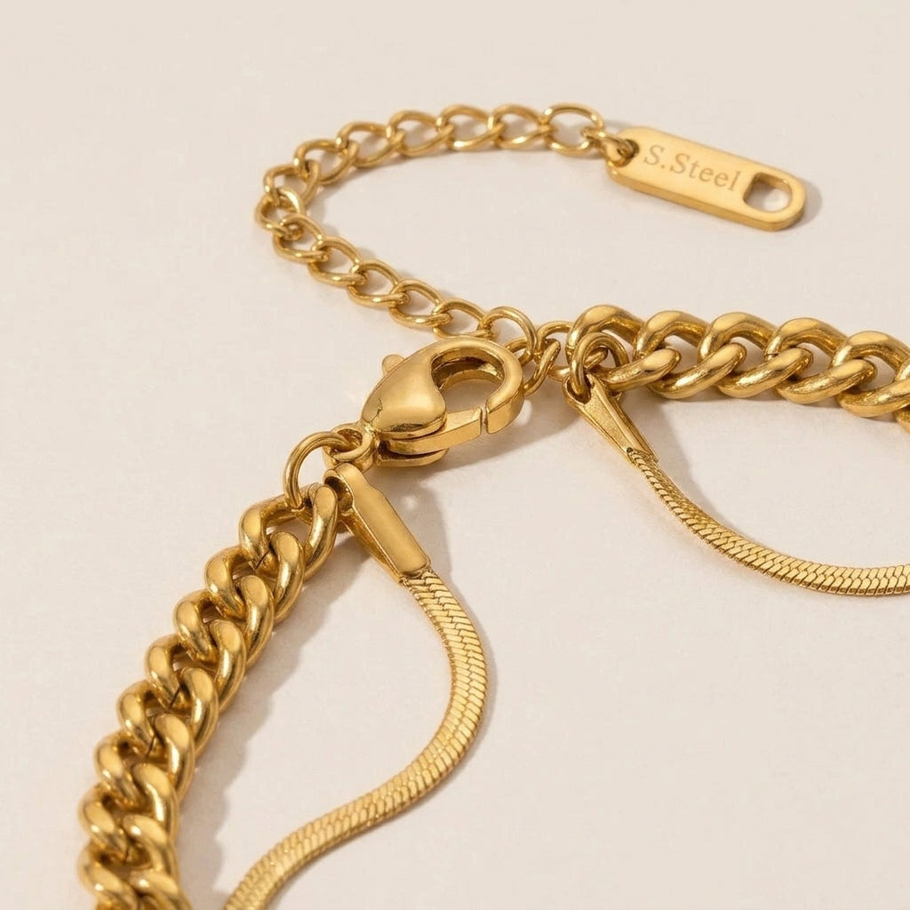 Double-Layer Snake Chain Bracelet