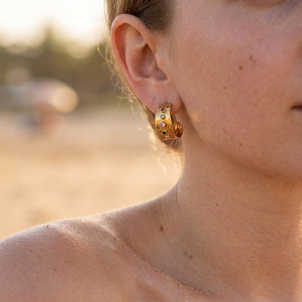 Diamond Charm Earrings