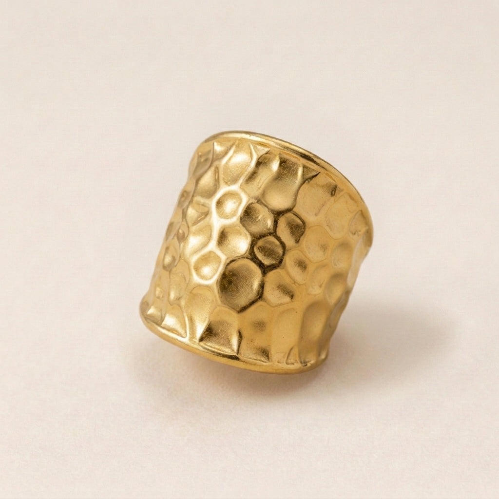 Large Hammered Ring