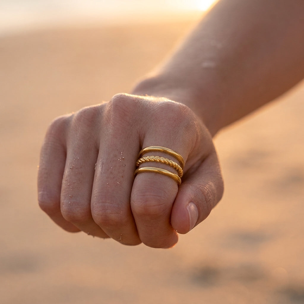 Three-Layer Twisted Ring