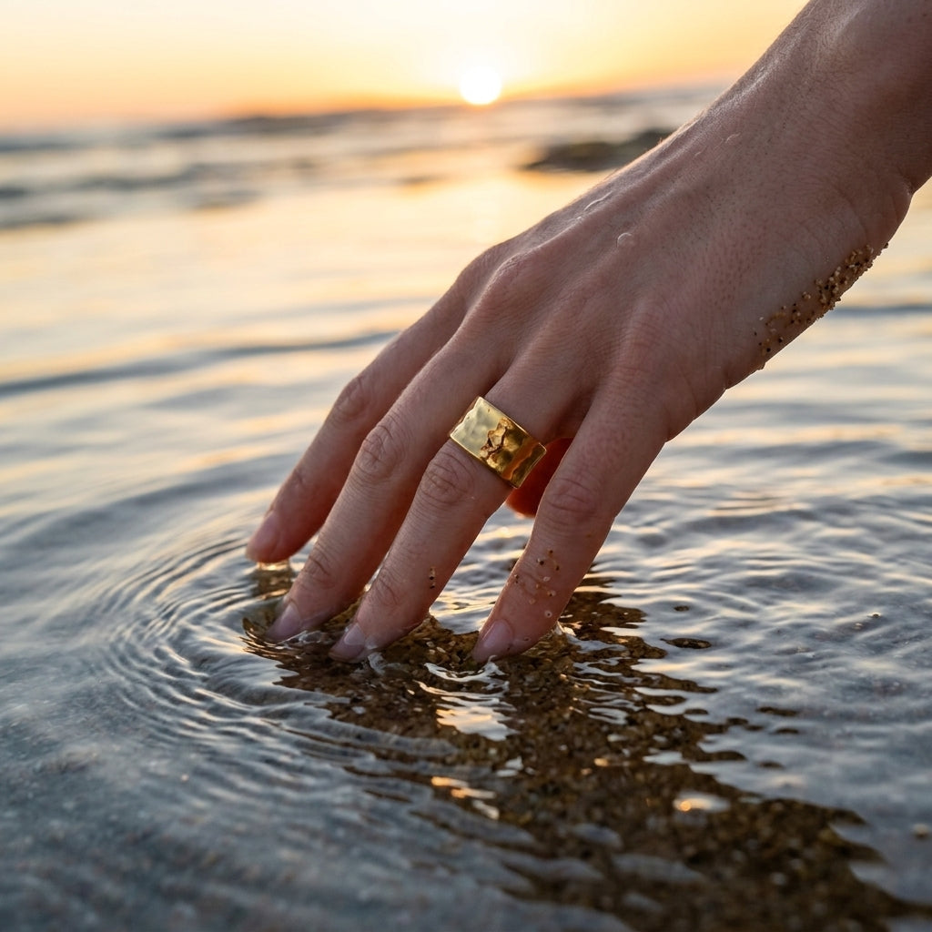 Small Hammered Ring