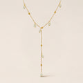 Elegant V Pearl Drop Necklace