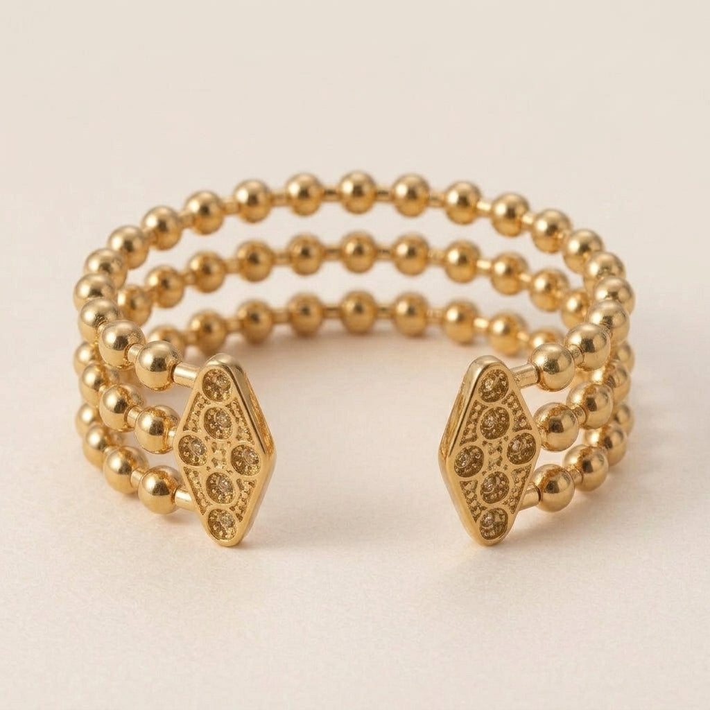 Three-Layer Beaded Bracelet