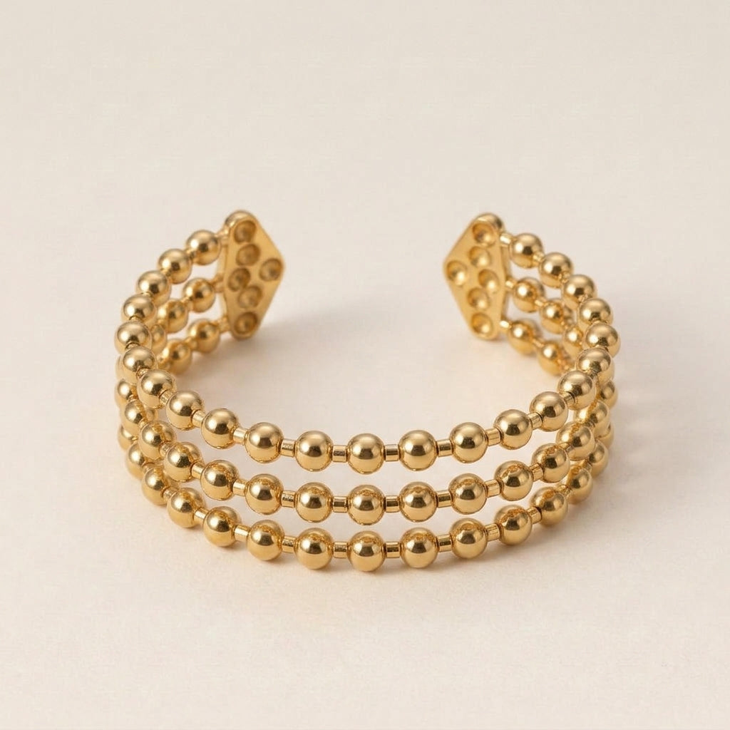 Three-Layer Beaded Bracelet