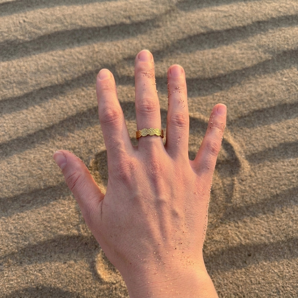 Chunky Hammered Band Ring