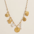 White Rope Leaf Necklace
