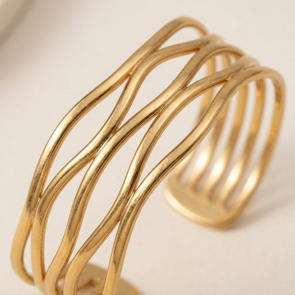 Wave Line Hollow Bracelet