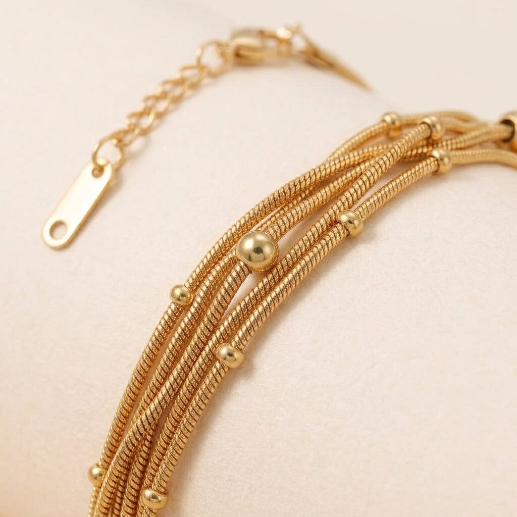 Multi-Layer Snake Beaded Bracelet