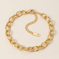 Carved Oval Link Bracelet