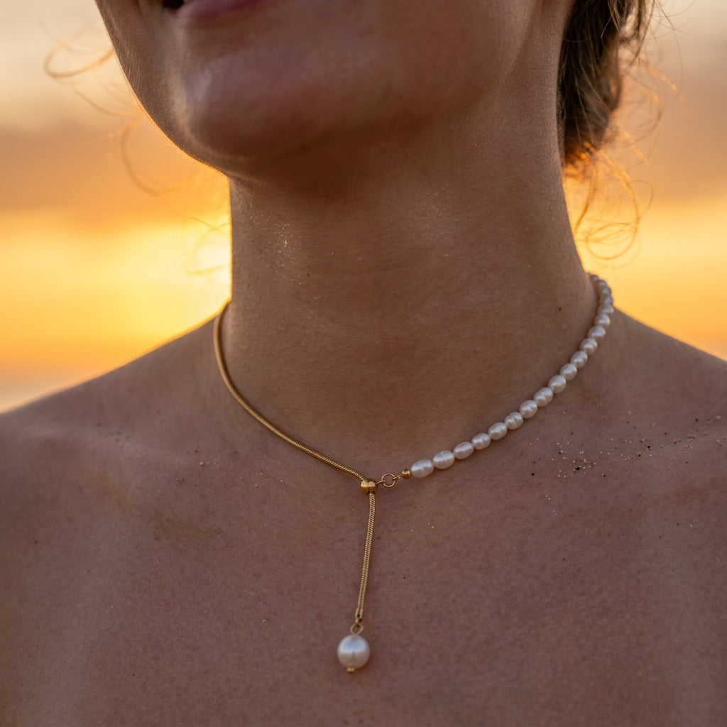 Half Pearl Necklace