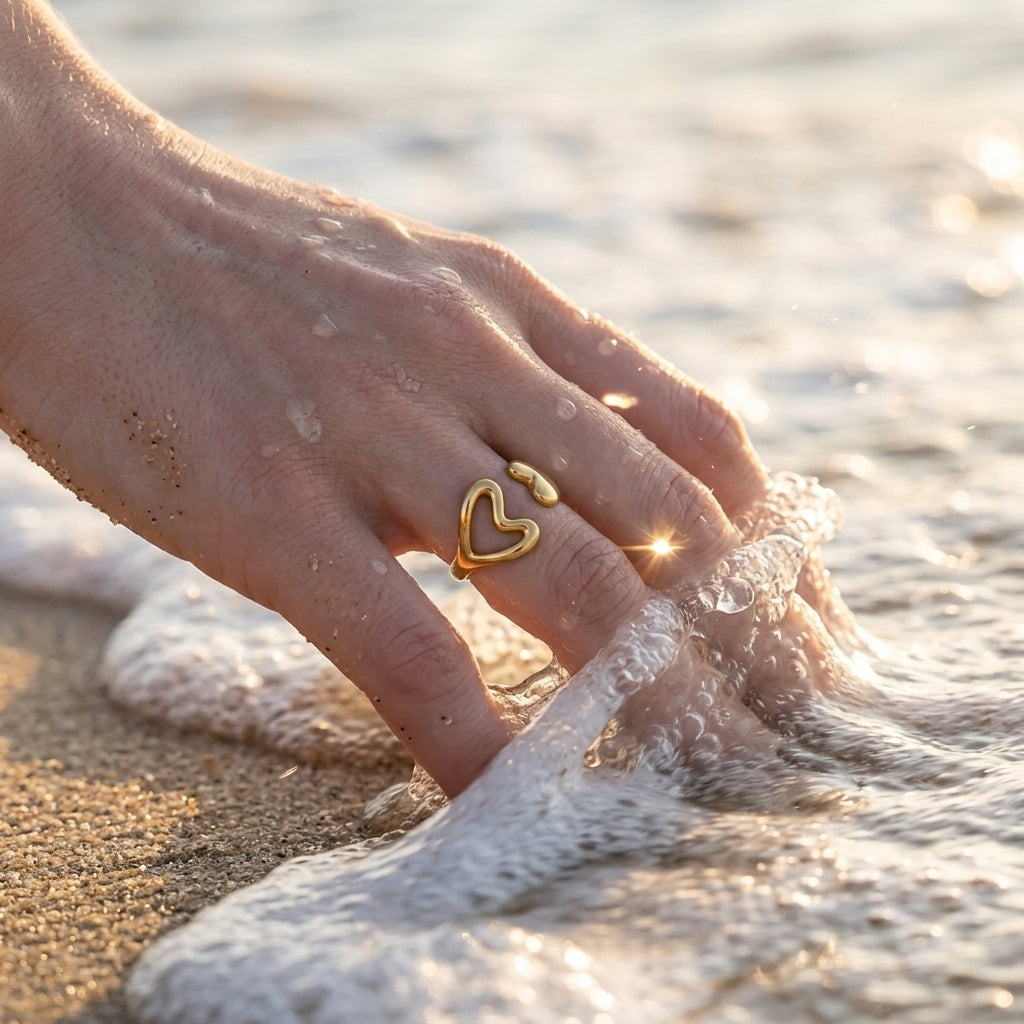 Double Open Heart Ring