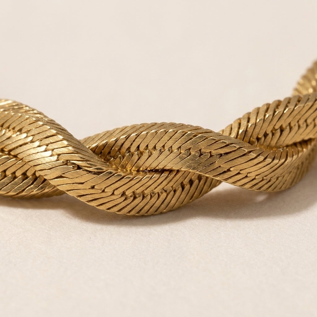 Twisted Flat Spiral Necklace