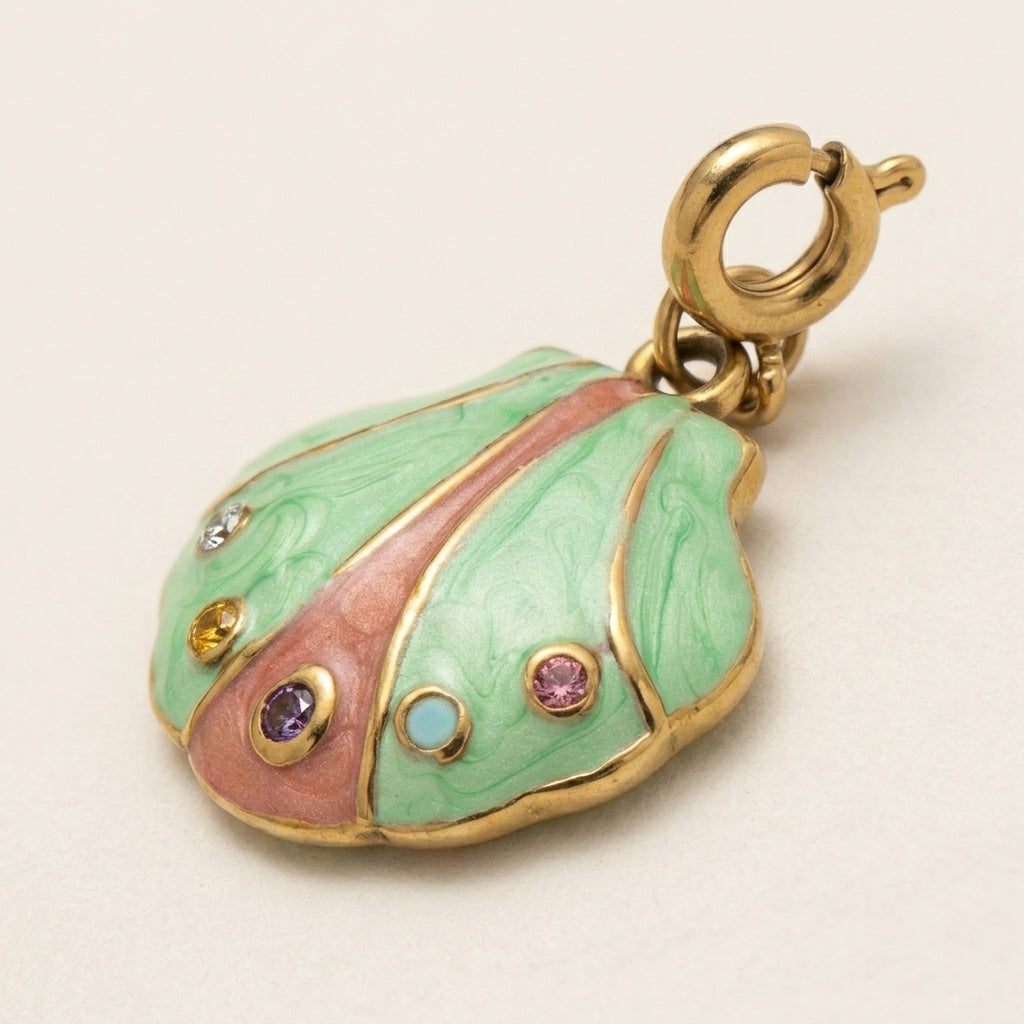 Enamel Seashell Charm