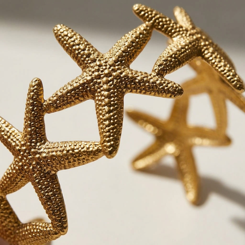Starfish Bangle Bracelet