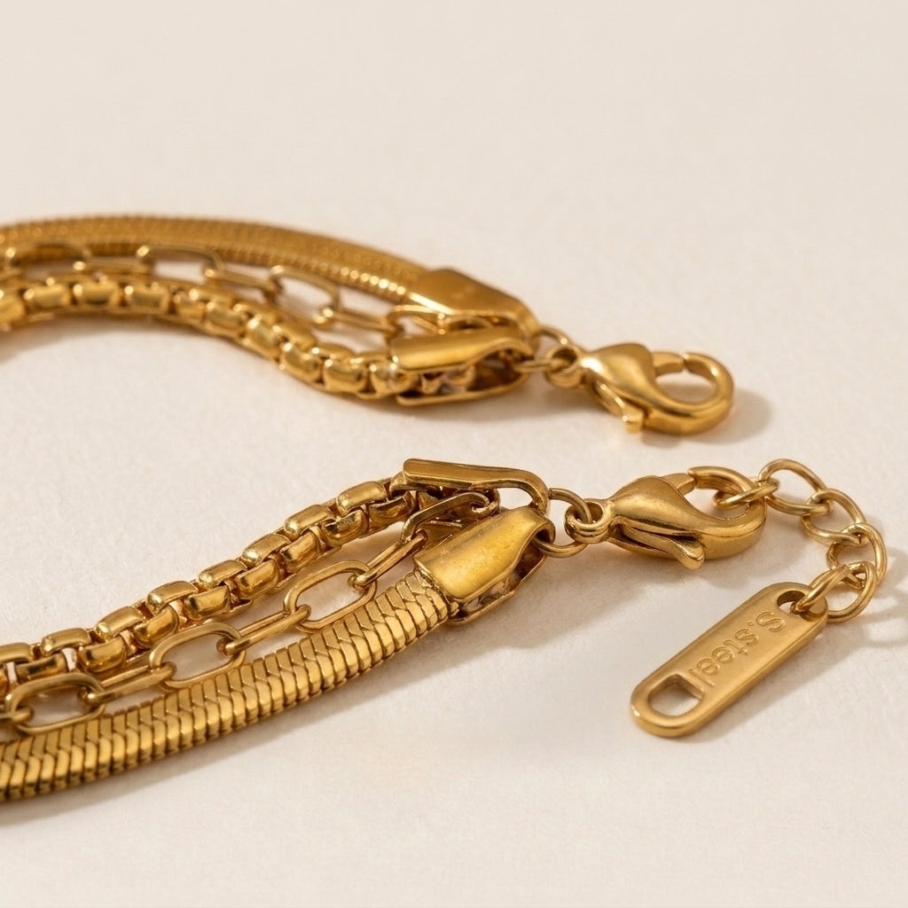 Three-Layer Link Bracelet