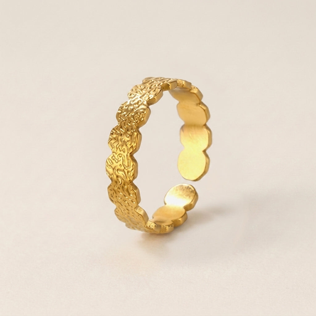 Chunky Hammered Band Ring