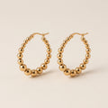 Elegant Beaded Hoop Earrings