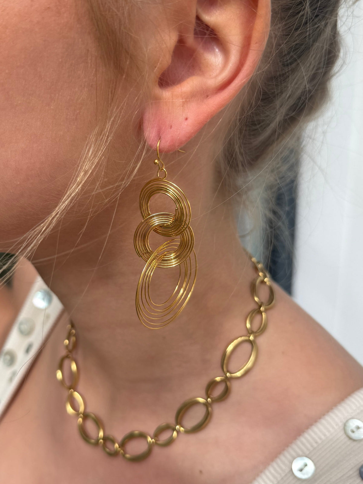 Round Layered Earrings