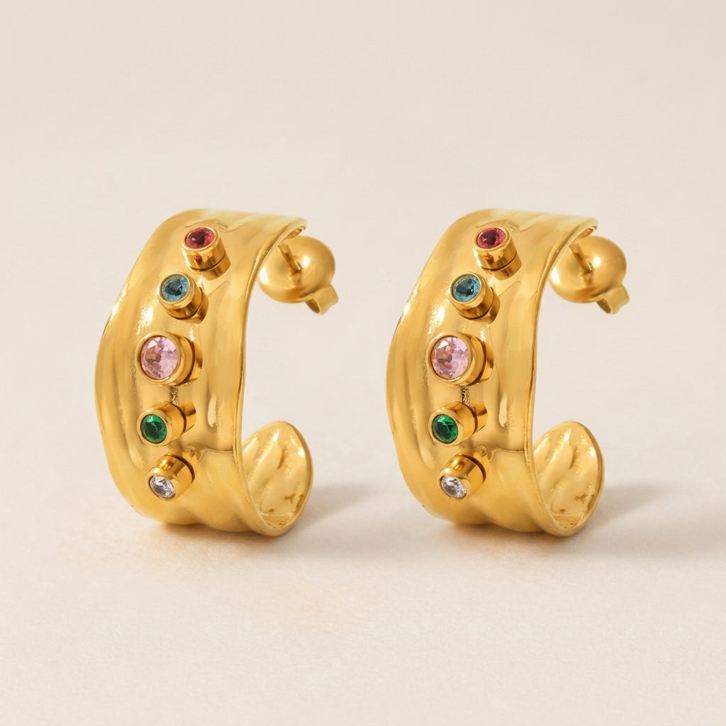 Diamond Charm Earrings