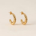 Delicate Sculpted Croissant Earrings