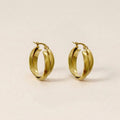 Delicate Double Twist Hoops