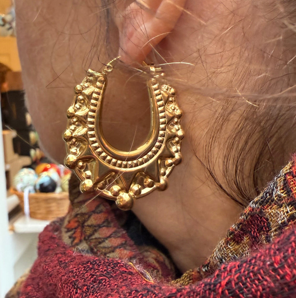 Crown Hoop Earrings