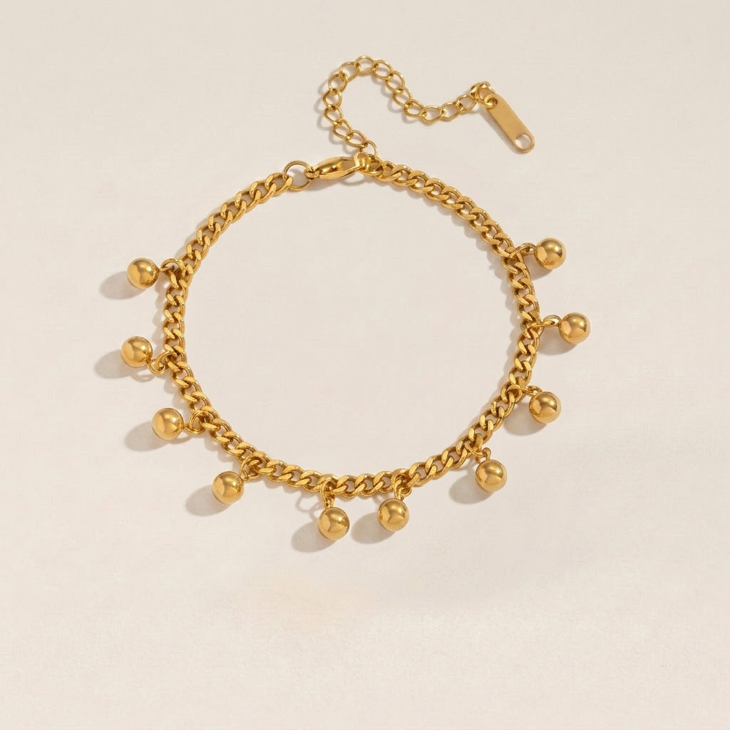 Multi-Bead Charm Link Bracelet