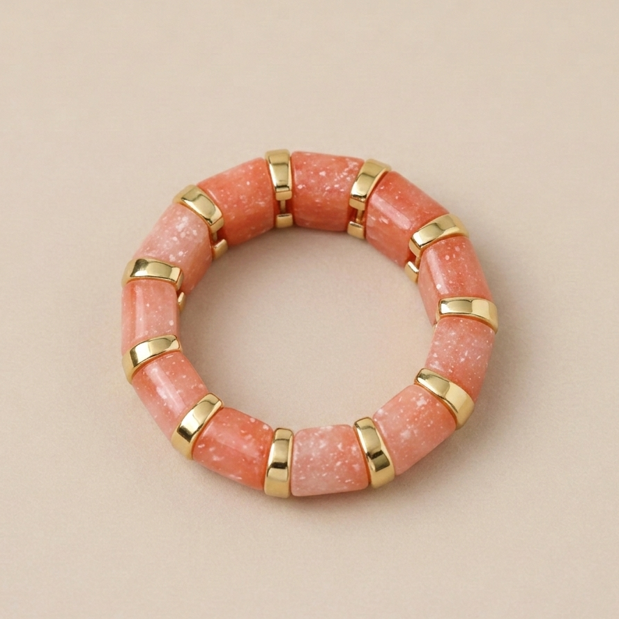 Retro Marble Resin Bracelet