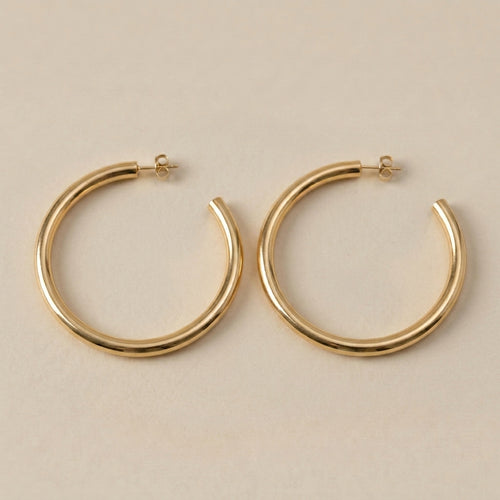 Chunky C-Shaped Hoop Earrings