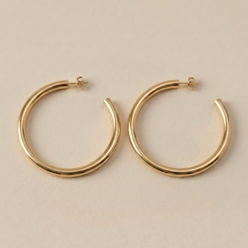 Chunky C-Shaped Hoop Earrings