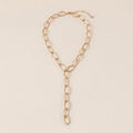 Geometric Hollow Y-Shaped Lariat Bracelet