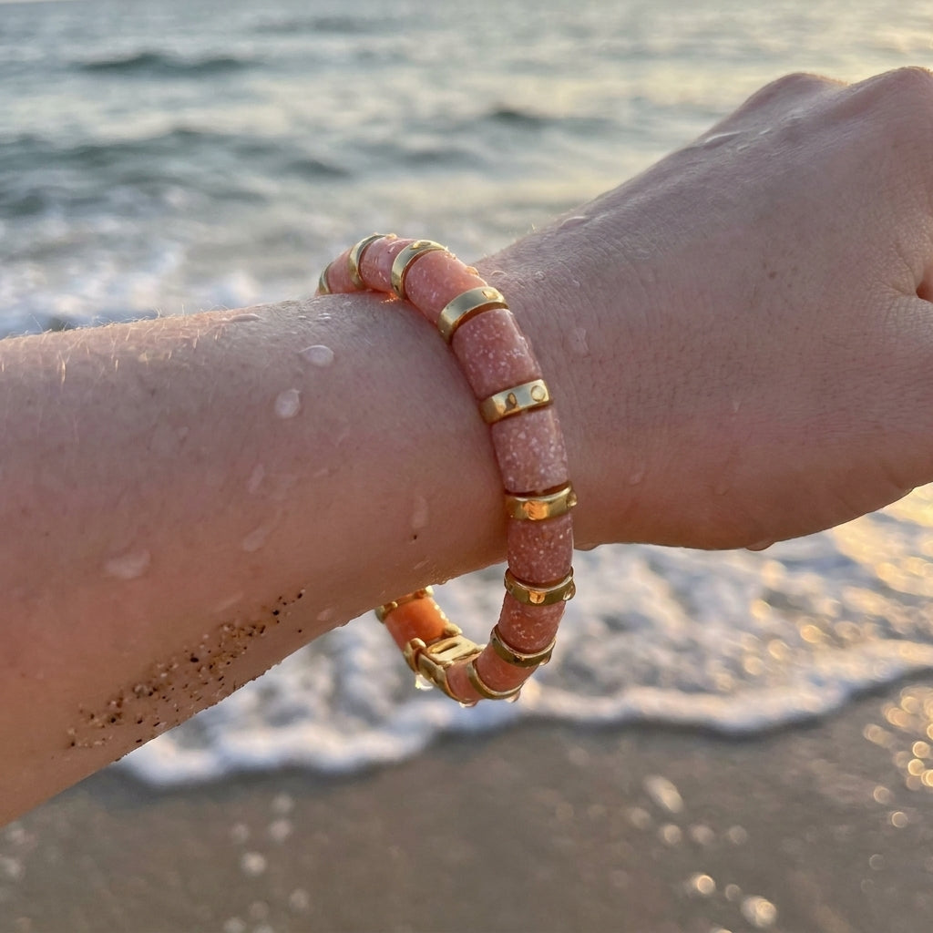 Retro Marble Resin Bracelet