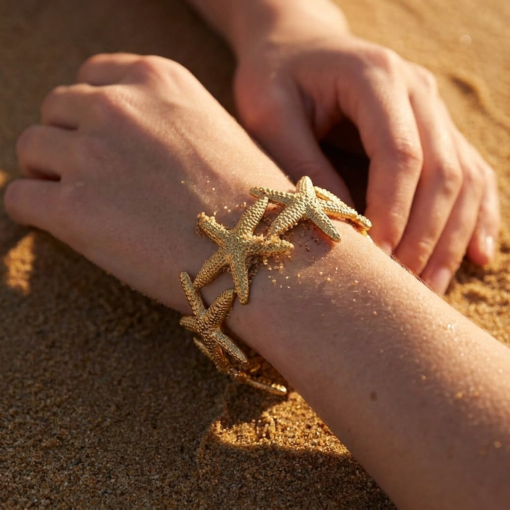 Starfish Bangle Bracelet