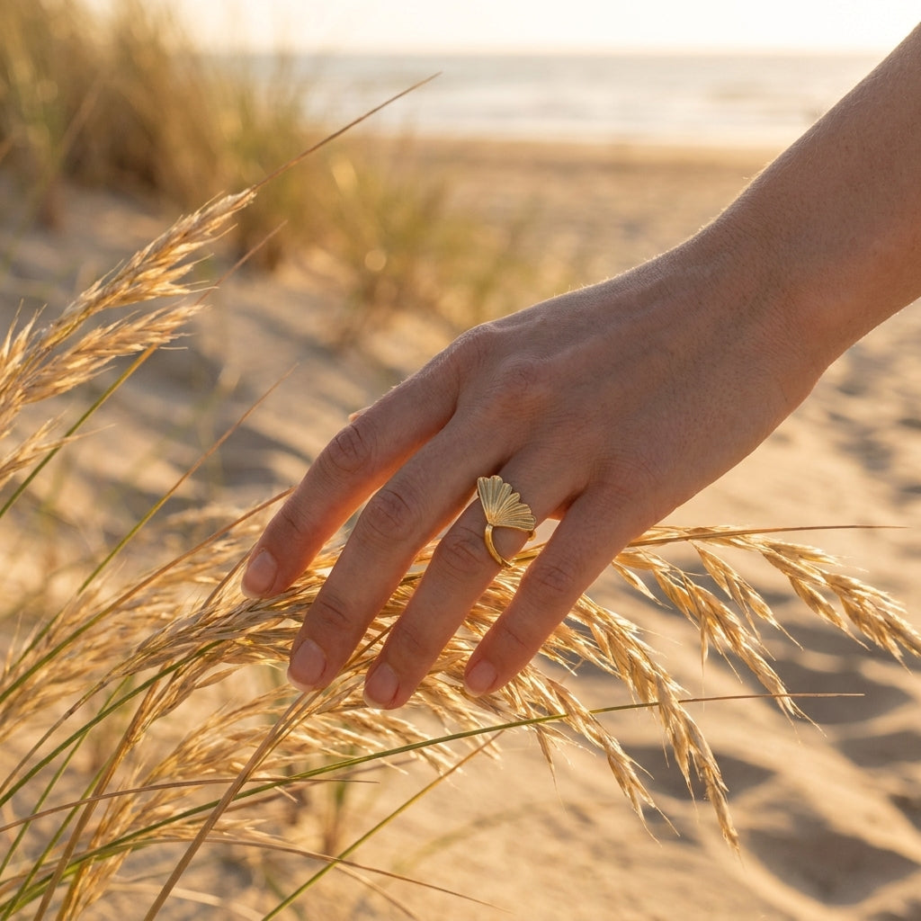 Starfish Shell Adjustable Ring