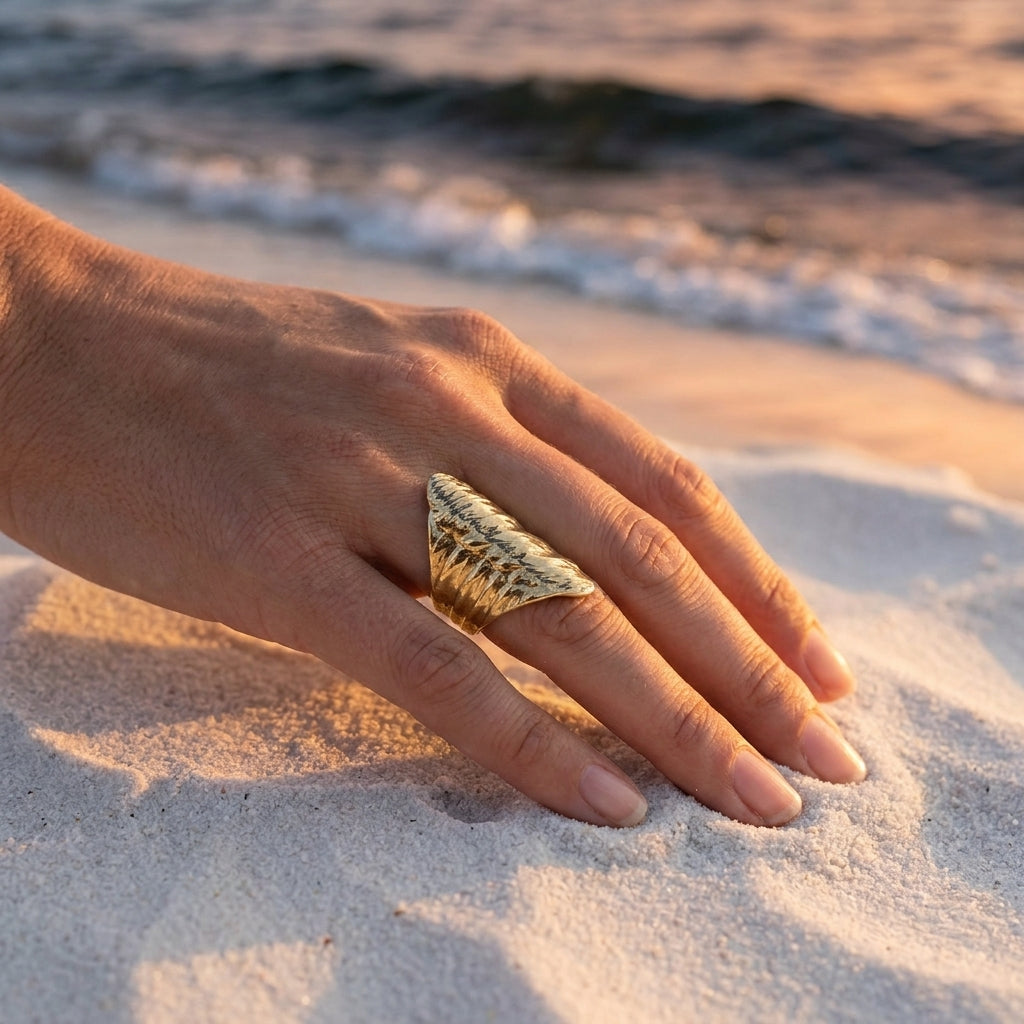Oval Ripple Ring