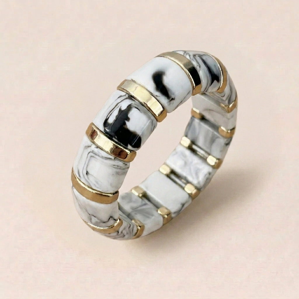 Retro Marble Resin Bracelet