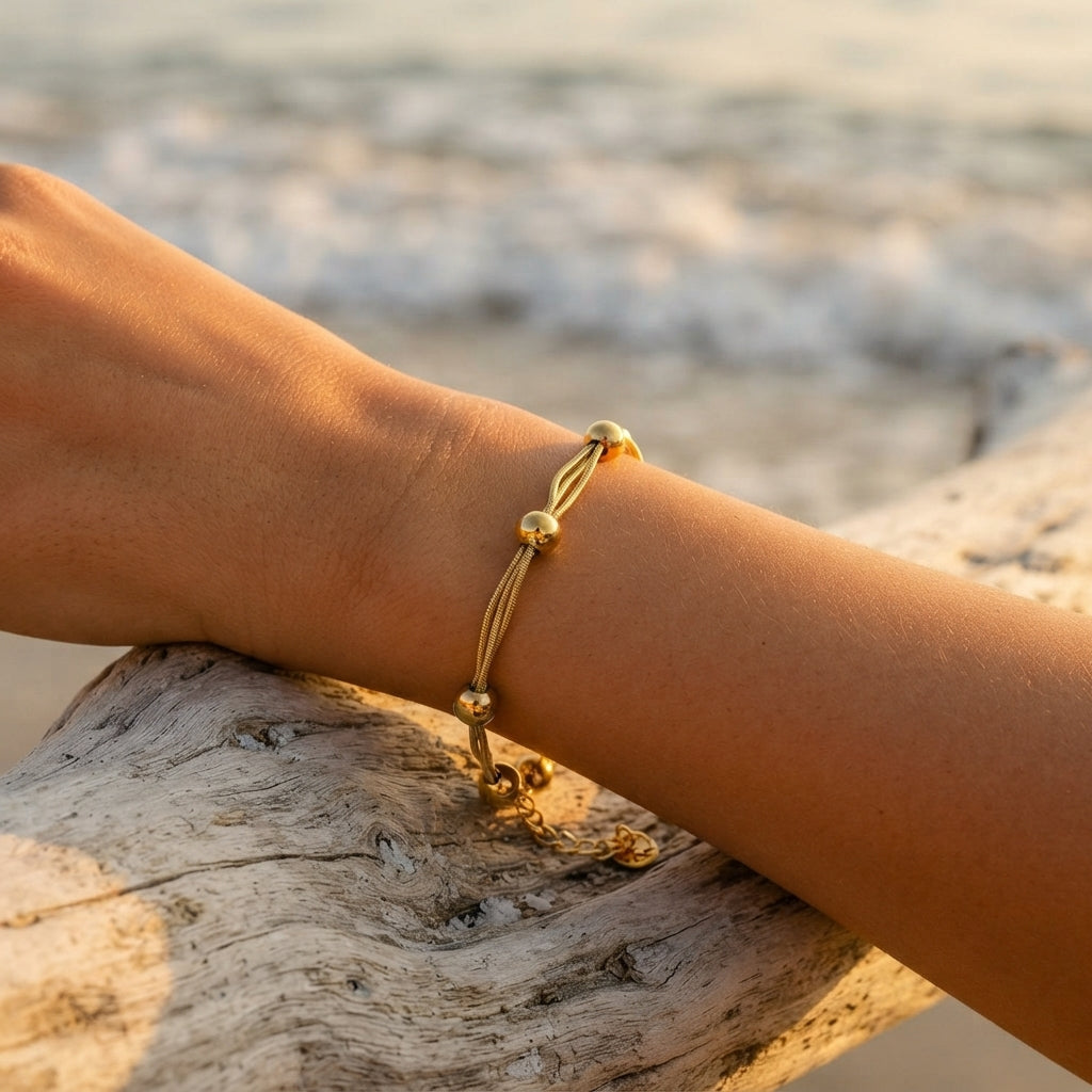 Six-Bead Three-Strand Bracelet