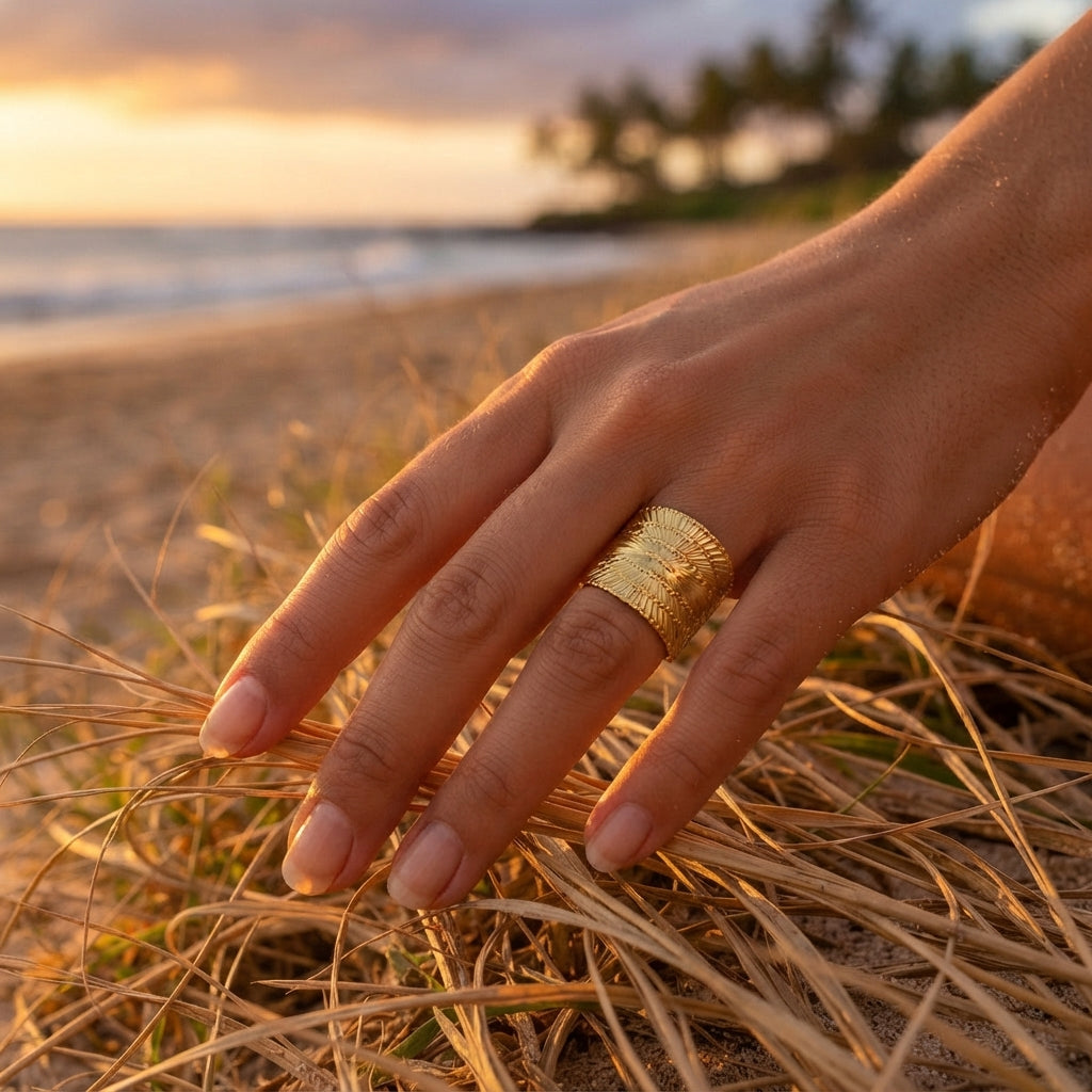 Chunky Sunburst Ring