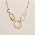 Geometric Ring Lariat Necklace